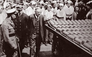 Women at work in a munitions factory during the Great War by English Photographer